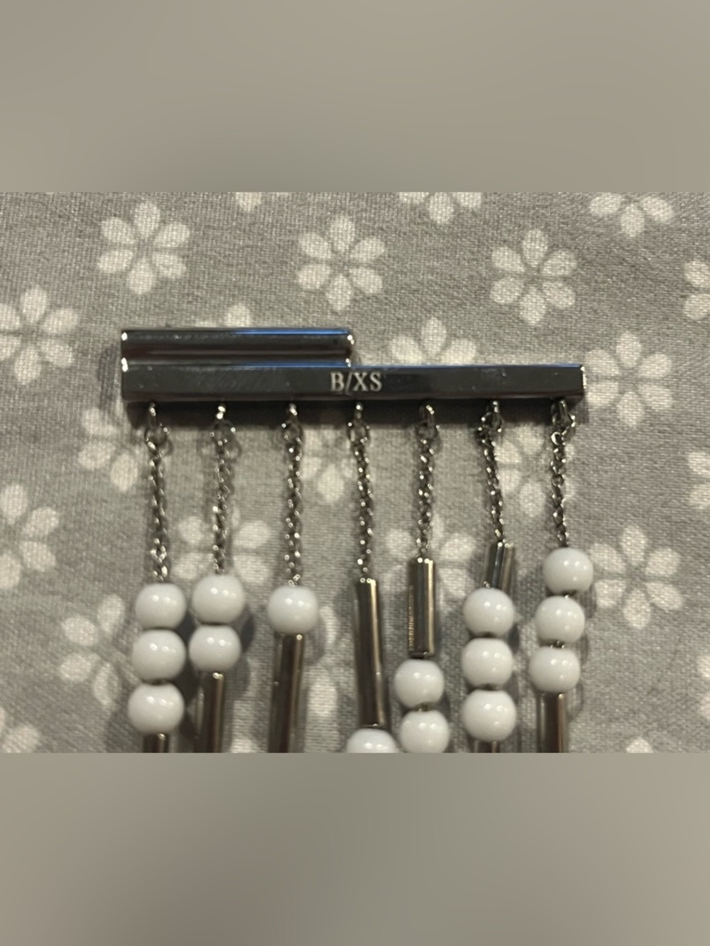 Calvin Klein Silver-Tone Multi-Strand Bracelet with White Beads NWT in box - Picture 3 of 7